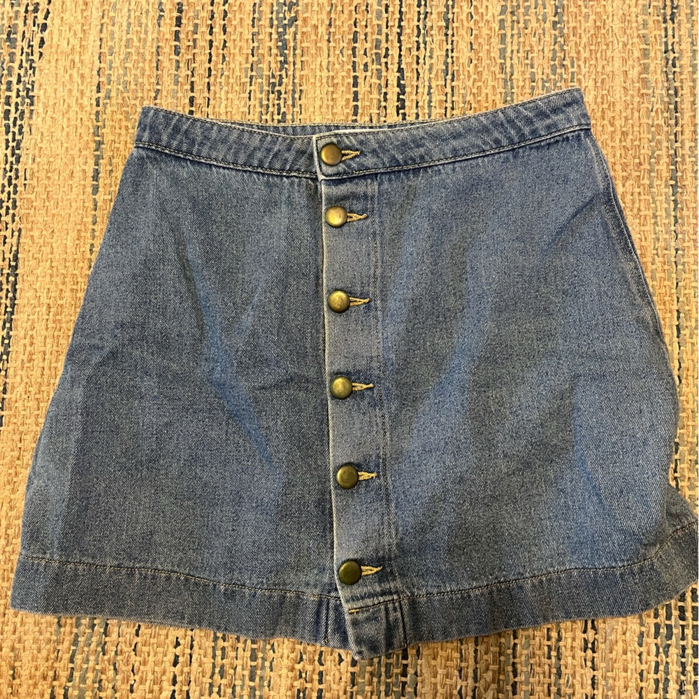 American Apparel Blue A-line Mini Skirt Casual